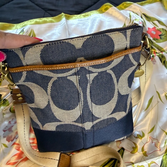 Coach Handbags - Coach Signature Denim Crossbody Bag